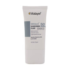 فلوئید ضد آفتاب ضد لک بی رنگ Whitevit SPF50 ویتالیر