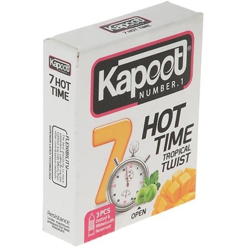 کاندوم خاردار تاخیری Kapoot مدل 7 TIME HOT بسته 3 عددی