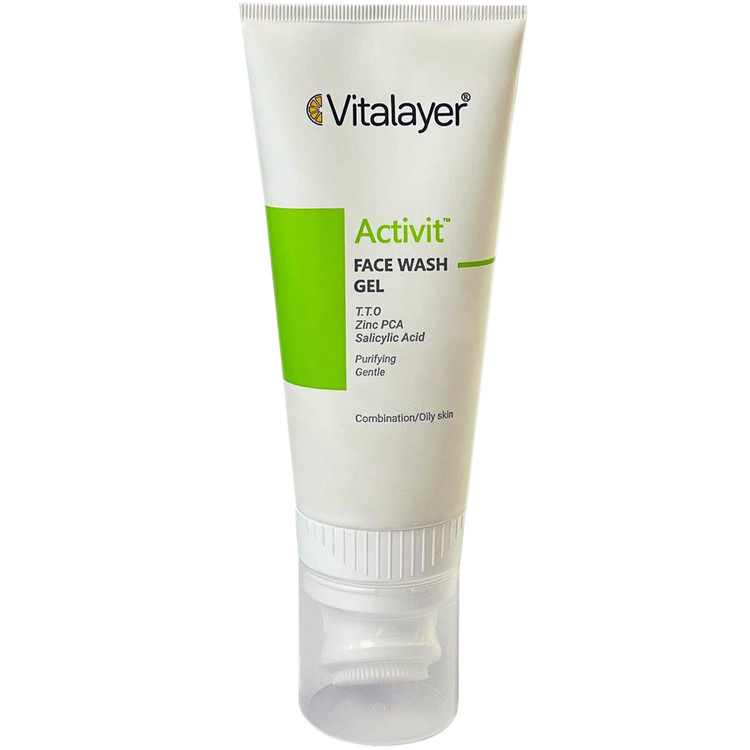 ژل شستشو صورت ویتالیر مدل اکتیویت براش دار