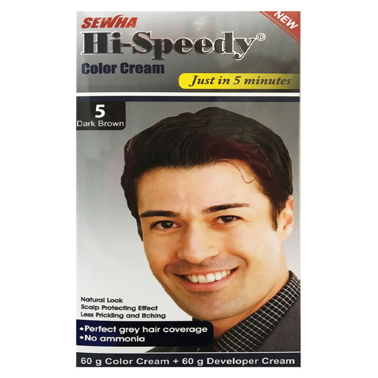 کیت رنگ مو مردانه های اسپیدی شماره 5 رنگ قهوه ای تیره