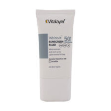 فلوئید ضد آفتاب ضد لک بی رنگ Whitevit SPF50 ویتالیر