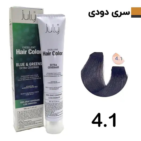 رنگ مو جولای سری دودی از 1.1 تا 10.1 حجم 100 میل